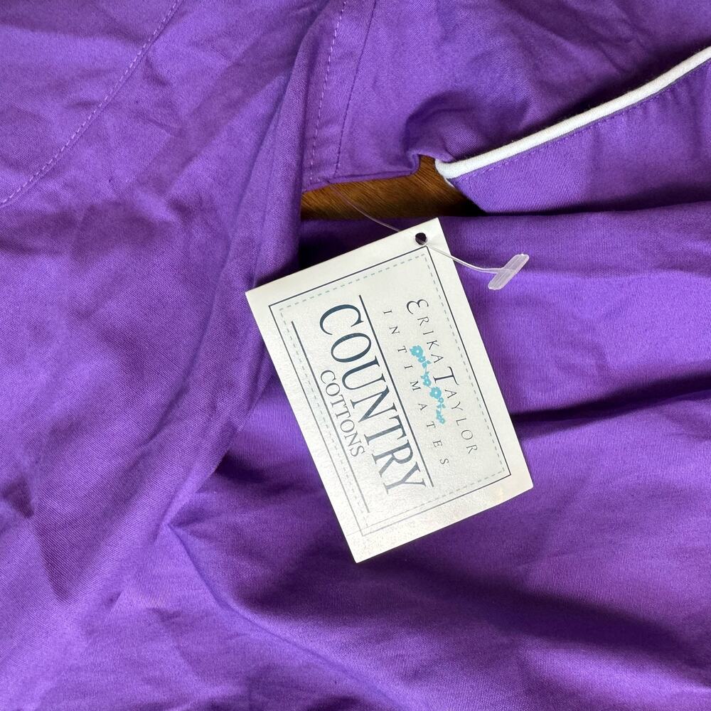 Erika Taylor Intimates Country Cottons Purple Pajama Set‎ NWT SMALL - Picture 2 of 9